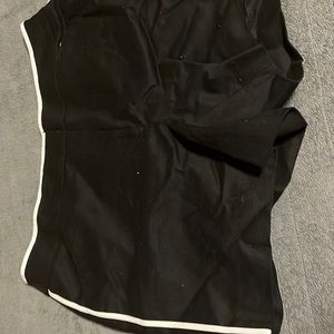 Black and white shorts